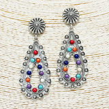87528, WESTERN ANTIQUE TEARDROP EARRING
