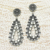 87528, WESTERN ANTIQUE TEARDROP EARRING