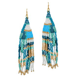 87585, SEED BEADED TASSEL EARRING