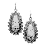 87592, WESTERN TURQUOISE STONE EARRING