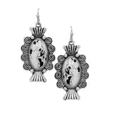 87593, WESTERN TURQUOISE STONE EARRING