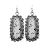 87594, WESTERN TURQUOISE STONE EARRING