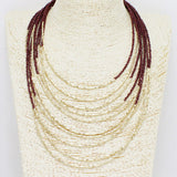 87595, MULTI LAYERED BEAD NECKLACE