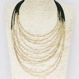 87595, MULTI LAYERED BEAD NECKLACE