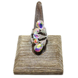 87603, TEARDROP CRYSTAL RHINESTONE STRETCH RING