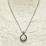 87610, PAVE ROUND DESIGNER INSPIRED NECKLACE
