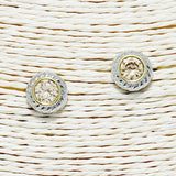 87613, DESIGNER INSPIRED STUD EARRING