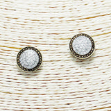 87615, PAVE ROUND DESIGNER INSPIRED EARRING
