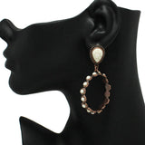 87637, WESTERN TEARDROP TURQUOISE STONE EARRING