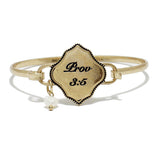 87647, "PROV 3:5" QUATERFOIL HINGED HOOK BRACELET