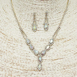 87652, MARQUISE ACCENT RHINESTONE NECKLACE