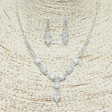 87652, MARQUISE ACCENT RHINESTONE NECKLACE