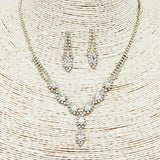 87652, MARQUISE ACCENT RHINESTONE NECKLACE