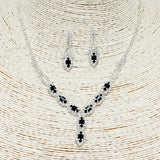 87652, MARQUISE ACCENT RHINESTONE NECKLACE