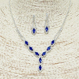 87652, MARQUISE ACCENT RHINESTONE NECKLACE