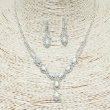 87652, MARQUISE ACCENT RHINESTONE NECKLACE