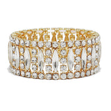 87664, MARQUISE ACCENT RHINESTONE STRETCH BRACELET