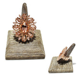 87667, MARQUISE ACCENT PAVE RHINESTONE STRETCH RING
