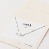 87708, DAINTY HEART W/ RHINESTONE BAR PENDANT NECKLACE