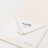 87708, DAINTY HEART W/ RHINESTONE BAR PENDANT NECKLACE