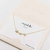 87715, DAINTY PAVE STARFISH NECKLACE