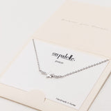 87716, DAINTY PAVE STAR W/ RHINESTONE BAR NECKLACE