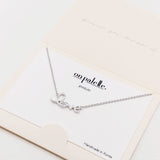 87717, DAINTY "LOVE" PAVE HEART NECKLACE