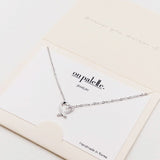 Dainty Half Pave Heart Pendant Necklace