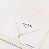 Dainty Pave Teardrop Accent Necklace