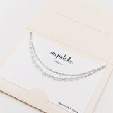 87728, DAINTY PEARL DOUBLE LAYERED NECKLACE