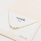 87729, DAINTY BUTTERFLY STATION NECKLACE