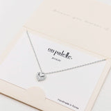 Dainty Pave Heart Pendant Necklace - view 2