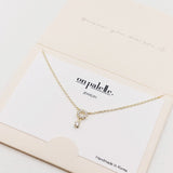 87735, DAINTY PAVE STONE PENDANT NECKLACE