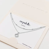 87750, DAINTY QUATREFOIL CLOVER LAYERED NECKLACE