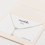 87753, DAINTY PEARL DROP ACCENT NECKLACE