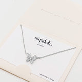 87764, DAINTY PAVE BUTTERFLY PENDANT NECKLACE