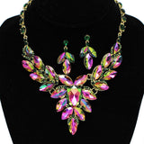 87773, MARQUISE ACCENT RHINESTONE EVENING NECKLACE