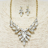 87773, MARQUISE ACCENT RHINESTONE EVENING NECKLACE