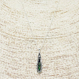 87789, TEARDROP SHAPE FILIGREE PENDANT NECKLACE