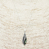 87789, MARQUISE SHAPE FILIGREE PENDANT NECKLACE