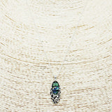 87789, OVAL SHAPE FILIGREE PENDANT NECKLACE