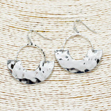 87794, HAMMERED GEOMETRIC METAL EARRING