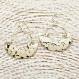 87794, HAMMERED GEOMETRIC METAL EARRING