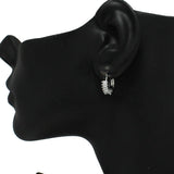 87806, BAGUETTE CUBIC ZIRCONIA HUGGIE EARRING