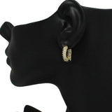 87809, BAGUETTE CUBIC ZIRCONIA HUGGIE EARRING