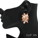 87831, MARQUISE ACCENT RHINESTONE CLIP ON EARRING
