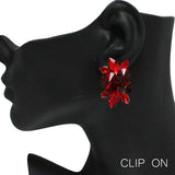 87831, MARQUISE ACCENT RHINESTONE CLIP ON EARRING