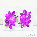 87831, MARQUISE ACCENT RHINESTONE CLIP ON EARRING