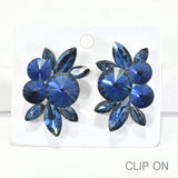 87831, MARQUISE ACCENT RHINESTONE CLIP ON EARRING