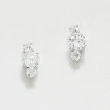 87851, ROUND ACCENT CUBIC ZIRCONIA EARRING